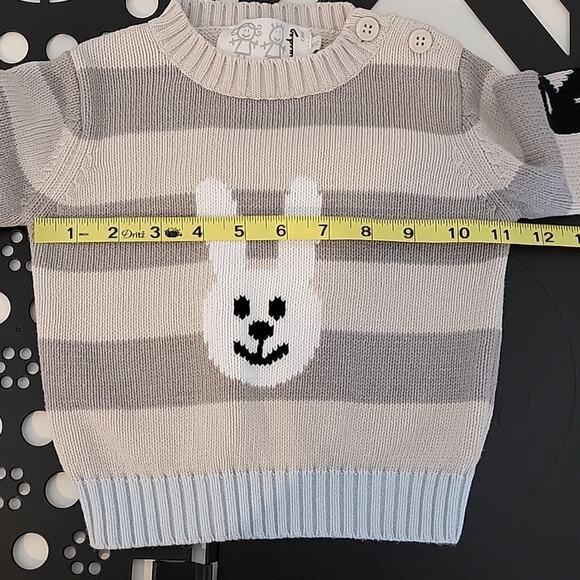 7 For All Mankind Denim Jeans and Lourdes Olaire Infantil Rabbit Sweater 12M - Picture 12 of 16